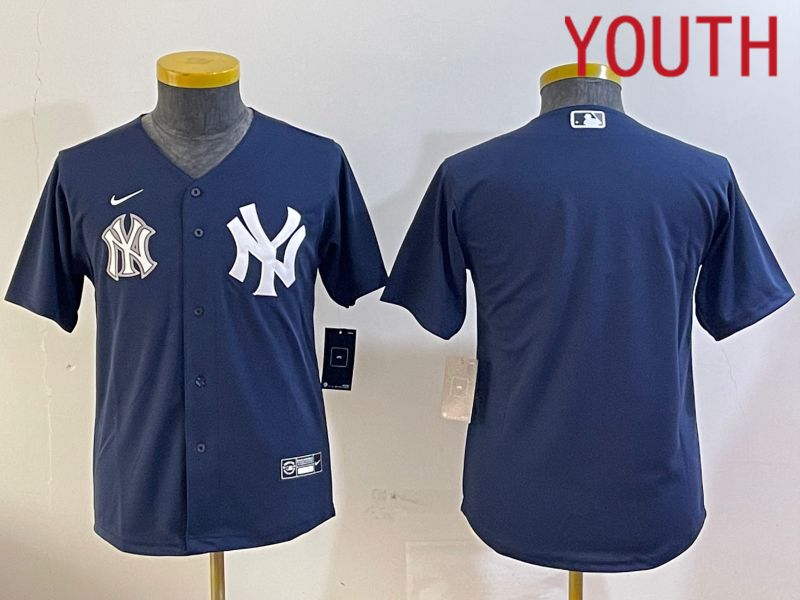 Youth New York Yankees Blank Blue Game 2024 Nike MLB Jersey style 120914